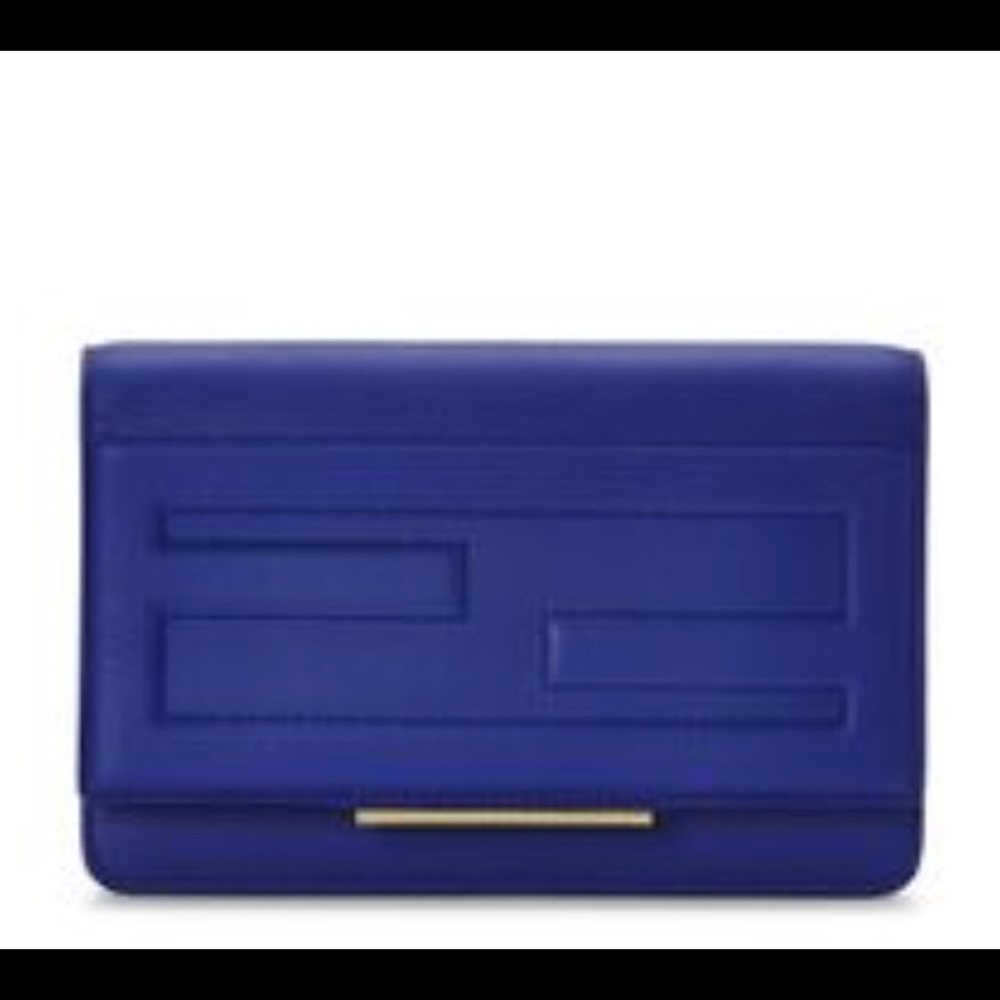Fendi “tube”wallet on chain crossbody blue